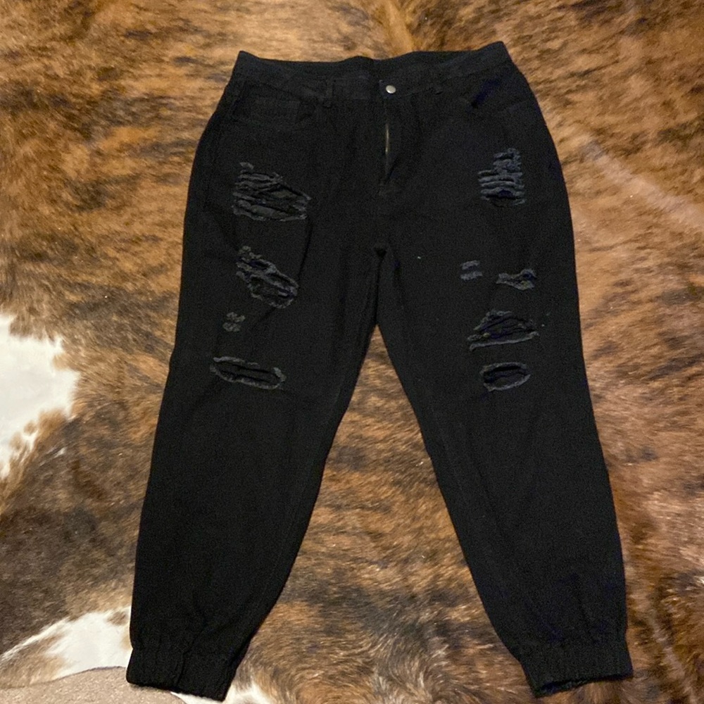 DENIM JOGGERS